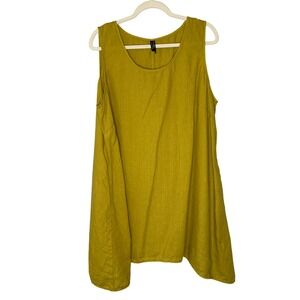 Stella Carakasi Natural Lux Linen Summerfield‎ Cactus Tunic Top XXL Pockets